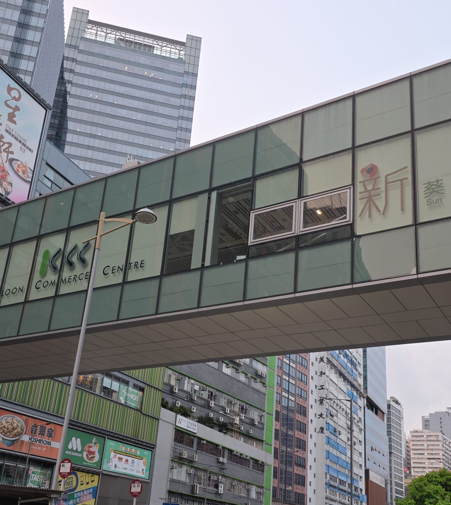KCC Footbridge — Defective curtain wall glass panel replacement