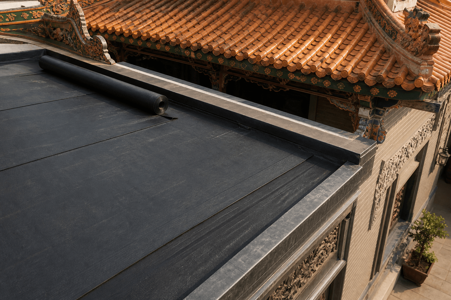 P651 — Apply Sopraseal Vapour Barrier Membrane for HK China Temple
